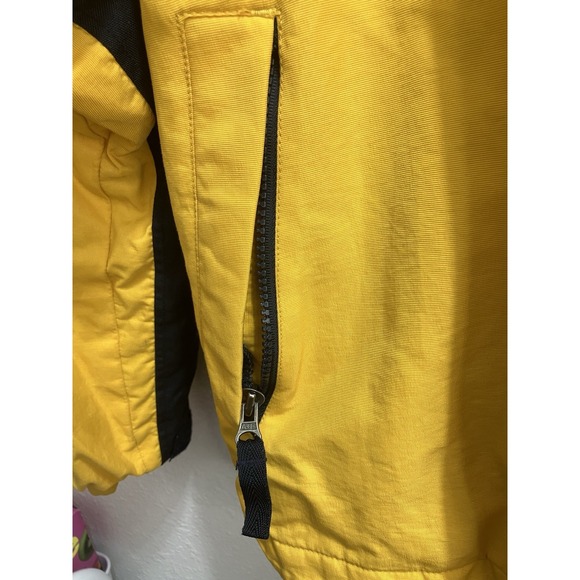 Abercrombie&Fitch Mens Yellow Fleece Lined Jacket Size Small Rare 1990s *Flaw